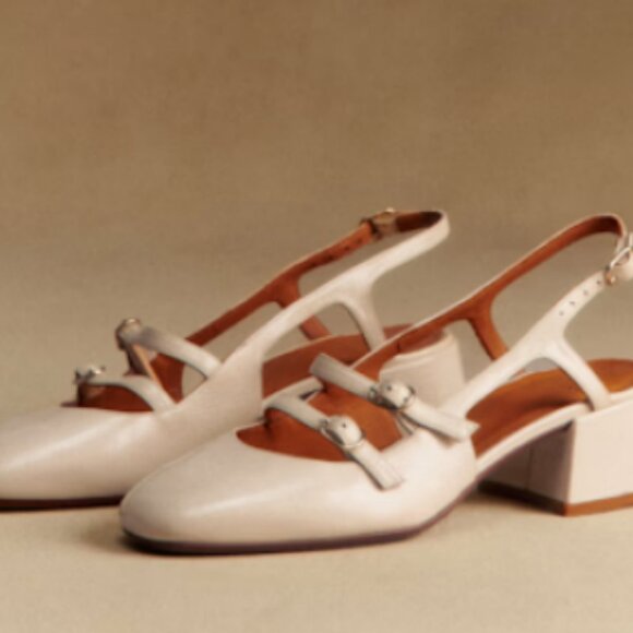Sezane Paula Babies White Lacquer - Size 9 - Picture 1 of 9